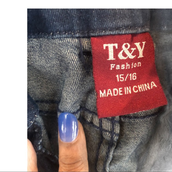 T&Y Fashion Dark Wash Distressed 3 Button Fit Jean - Picture 8 of 13